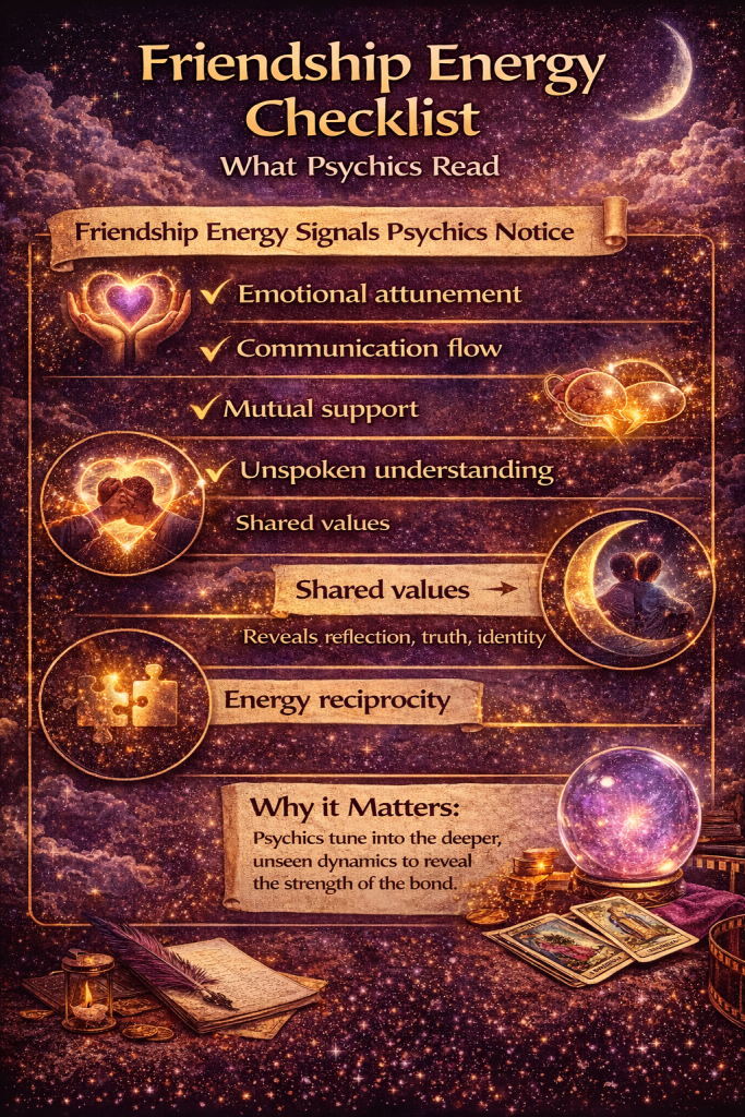 Friendship Energy Checklist: What Psychics Read